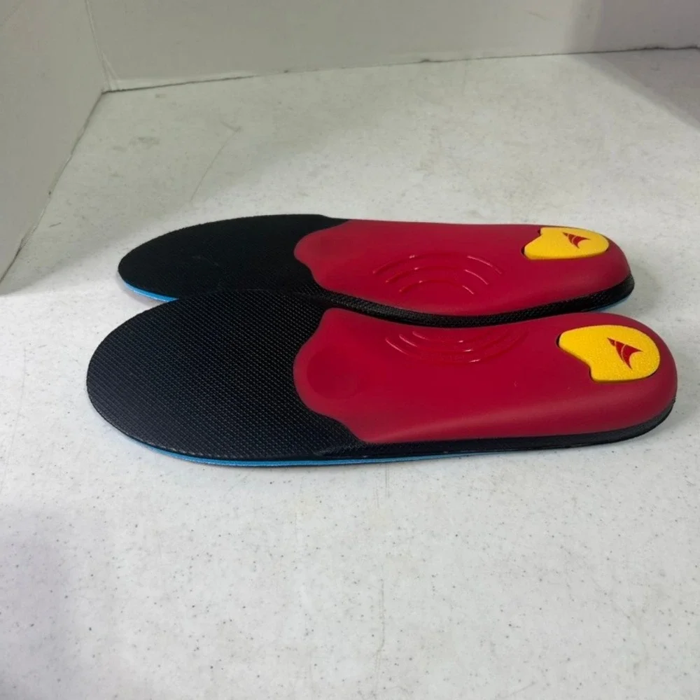 VALSOLE High Arch Support Orthotic Insoles Red Blue Trim to Fit Foot Care New